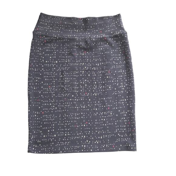 LulaRoe Woman's grey and white skirt size Large - Picture 1 of 5